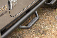 Thumbnail for Rugged Ridge Spartan Nerf Bar Textured Black 18-20 Jeep Wrangler JL 4 Door