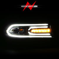 Thumbnail for ANZO 2015-2018 Dodge Charger Projector Headlights Plank Style Black