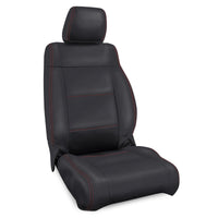 Thumbnail for PRP 07-10 Jeep Wrangler JK Front Seat Covers/2 door or 4 door (Pair) - Black with Red Stitching
