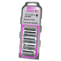 Thumbnail for McGard SplineDrive Lug Nut (Cone Seat) 1/2-20 / 1.60in. Length (4-Pack) - Chrome (Req. Tool)
