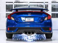 Thumbnail for AWE Tuning 17-20 Honda Civic Si 1.5L Turbo Dual-to-Triple Tip Conversion Kit - Chrome Silver Tip