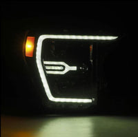Thumbnail for AlphaRex 21-22 Ford F150 Luxx-Series Projector Headlights Alpha-Black w/Activ Light/Seq Signal