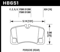Thumbnail for Hawk 09-11 Porsche 911 3.6L Carrera Exc.Ceramic Composite Brakes Rear ER-1 Brake Pads