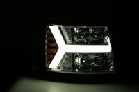 Thumbnail for AlphaRex 07-13 Chevy 1500HD NOVA LED Proj Headlights Plank Style Chrm w/Activ Light/Seq Signal