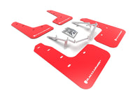 Thumbnail for Rally Armor 17-21 Honda Civic EX/EX-L/LX (Hatchback) Red UR Mud Flap White Logo