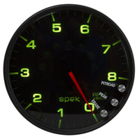 Thumbnail for Autometer Spek-Pro Gauge Tachometer 5in 8K Rpm W/Shift Light & Peak Mem Black/Smoke/Black