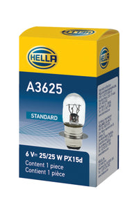 Thumbnail for Hella Bulb 3625 6V 25/25W Px15D T6
