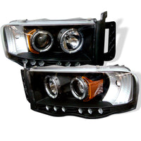 Thumbnail for Spyder Dodge Ram 1500 02-05/Ram 2500 03-05 Projector Headlights LED Halo LED Blk PRO-YD-DR02-HL-BK