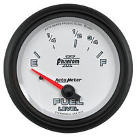 Thumbnail for Autometer Phantom II 2-5/8in / 73 Ohms Empty - 10 Ohms Full Electrical Fuel Level Gauge
