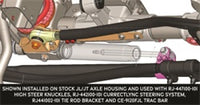 Thumbnail for RockJock JL/JT Currectlync High Steer Trac Bar and Steering Stabilizer Shock Relocation Bracket