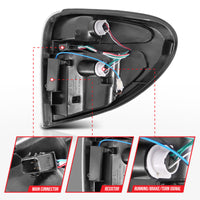 Thumbnail for ANZO 2004-2007 Dodge Grand Caravan LED Tail Lights w/ Light Bar Chrome Housing Clear Lens