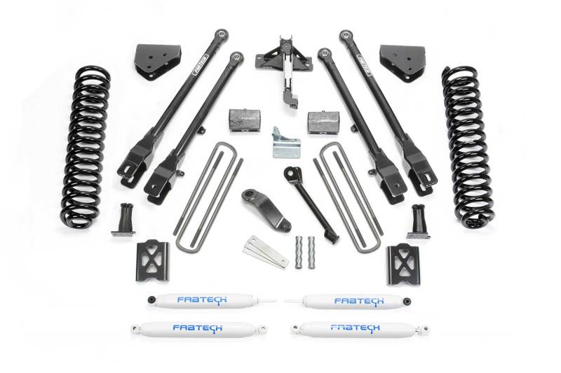 Fabtech 05-07 Ford F250 4WD w/Factory Overload 6in 4Link Sys w/Coils & Perf Shks