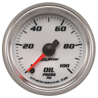 Thumbnail for Autometer Pro-Cycle Gauge Oil Pressure 2 1/16in 100psi Digital Stepper Motor White