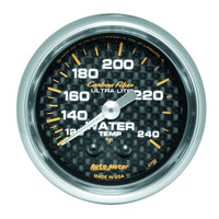 Thumbnail for Autometer Carbon Fiber 52mm 120-240 Deg F Mechanical Water Temp Gauge