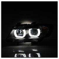 Thumbnail for Spyder BMW E90 3-Series 06-08 4DR V2 Headlights - HID Only - Black PRO-YD-BMWE9005V2-HID-DRL-BK