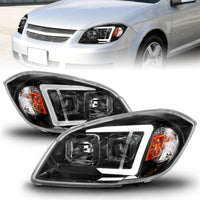 Thumbnail for ANZO 05-10 Chevrolet Cobalt / 07-10 Pontiac G5 LED Projector Headlights w/ Seq Black Housing