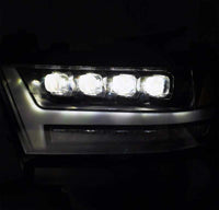 Thumbnail for AlphaRex 19-20 Ram 1500HD NOVA LED Proj Headlights Plank Style Gloss Blk w/Activ Lght/Seq Signal/DRL
