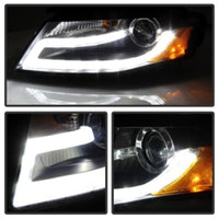 Thumbnail for Spyder Audi A4 09-12 Projector Headlights Xenon/HID Model Only - DRL LED Blk PRO-YD-AA408-HID-DRL-BK