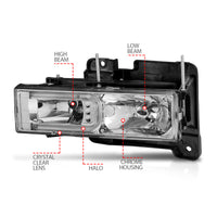 Thumbnail for ANZO 1999-2000 Cadillac Escalade Crystal Headlights