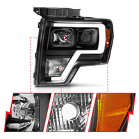 Thumbnail for ANZO 2009-2014 Ford F-150 Projector Light Bar H.L Black Amber