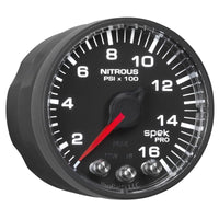 Thumbnail for Autometer Spek-Pro Gauge Nitrous Press 2 1/16in 1600psi Stepper Motor W/Peak & Warn Blk/Blk