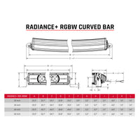 Thumbnail for Rigid Industries Radiance+ Curved 40in. RGBW Light Bar