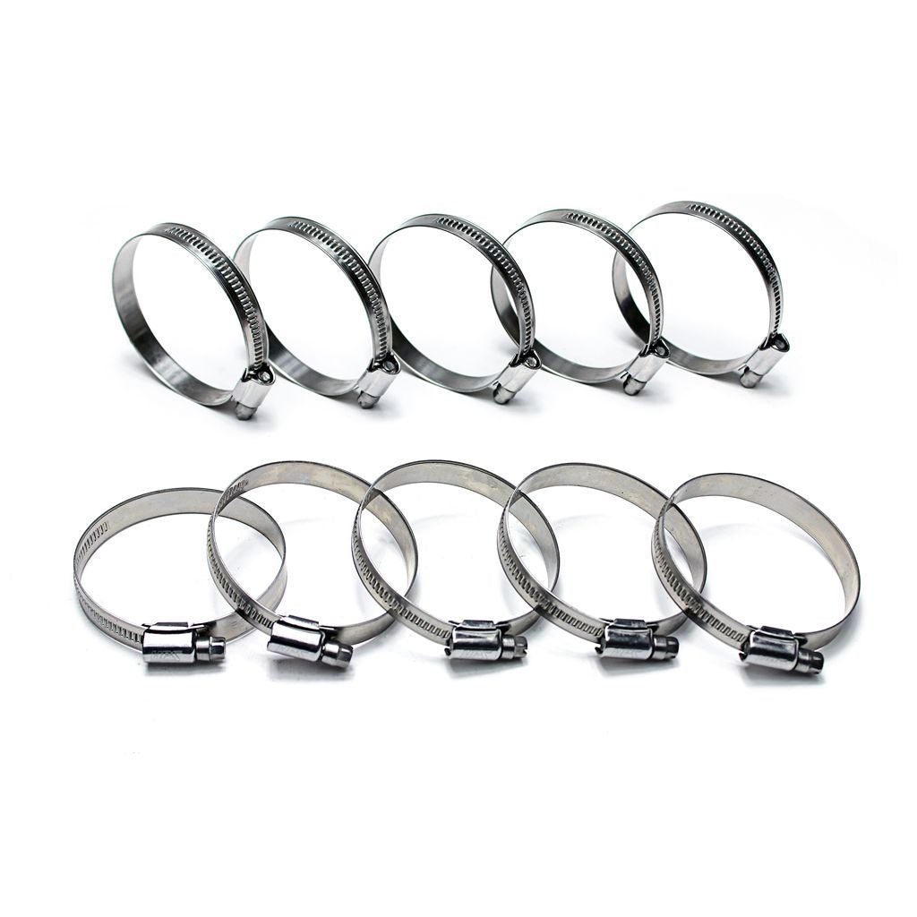 HPS Stainless Steel Embossed Hose Clamps Size 12 10pc Pack 7/8" - 1-1/4" (22mm-32mm)