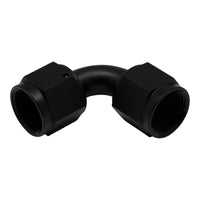 Thumbnail for DeatschWerks 8AN Flare Female Swivel 90-Degree to 8AN Flare Female Swivel - Anodized Matte Black