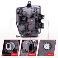 Thumbnail for ANZO 2008-2010 Ford F-250 Projector Headlights w/ Halo Black (CCFL)