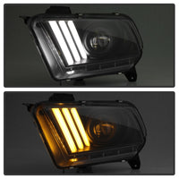 Thumbnail for Spyder 13-14 Ford Mustang (HID Only) Projector Headlights w/Turn Signals - Blk PRO-YD-FM13HID-BK