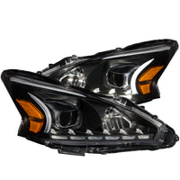 Thumbnail for ANZO 2013-2014 Nissan Altima Projector Headlights w/ Plank Style Design Black