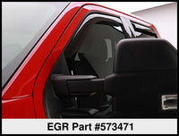 Thumbnail for EGR 15+ Ford F150 Super Cab In-Channel Window Visors - Set of 4 (573471)