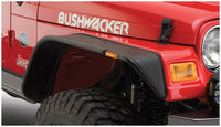 Thumbnail for Bushwacker 97-06 Jeep Wrangler Flat Style Flares 4pc - Black