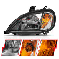 Thumbnail for ANZO 1996-2013 Freightliner Columbia LED Crystal Headlights Black Housing w/ Clear Lens (Pair)