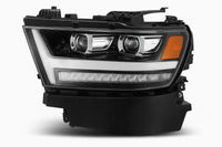 Thumbnail for AlphaRex 19-20 Ram 1500HD PRO-Series Proj Headlights Plnk Style Jet Blk w/Activ Light/Seq Signal/DRL