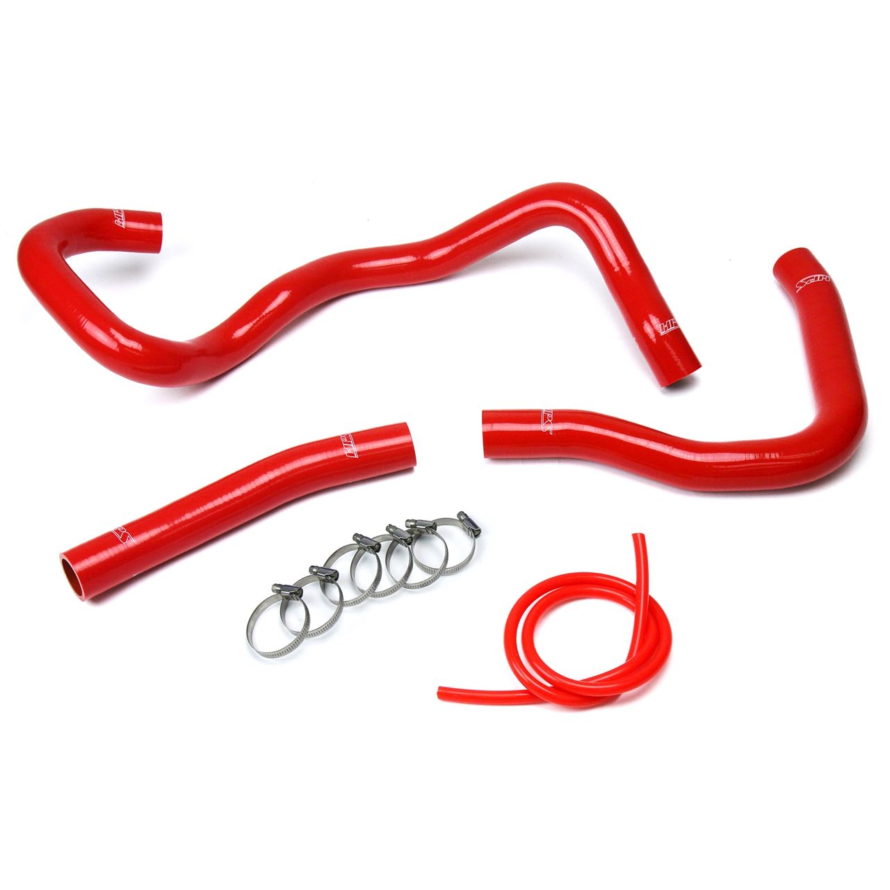 HPS Red Reinforced Silicone Radiator Hose Kit Coolant for Mitsubishi 2008-2017 Lancer 2.0L 2.4L DE ES GTS