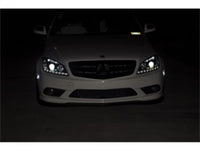 Thumbnail for Spyder Mercedes Benz C-Class 08-11 Projector Headlights Halogen - DRL Blk PRO-YD-MBW20408-DRL-BK