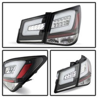 Thumbnail for Spyder Chevy Cruze 2011-2014 Light Bar LED Tail Lights Black ALT-YD-CCRZ11-LBLED-BK