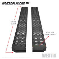 Thumbnail for Westin Grate Steps Running Boards 54 in - Textured Black