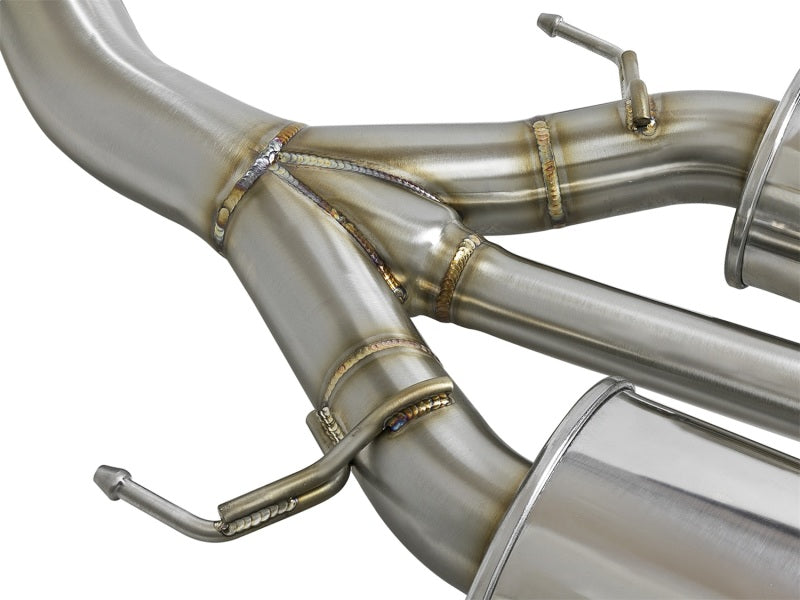 aFe POWER Takeda 2-1/2in to 2-1/4in 304SS Catback Dual-Exit Exhaust 17+ Honda Civic Type R w/CF Tips