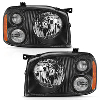 Thumbnail for ANZO 2001-2004 Nissan Frontier Se Crystal Headlight Black Amber Reflector