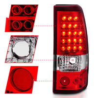 Thumbnail for ANZO 2003-2006 Chevrolet Silverado 1500 LED Taillights Red/Clear
