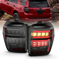 Thumbnail for ANZO 2014-2020 Toyota 4Runner T.L Black Housing Smoke Lens Red Light Bar W/Sequential