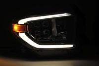 Thumbnail for AlphaRex 14-19 Toyota Tundra NOVA LED Projector Headlights Plank Style Chrome w/Activ Light/DRL