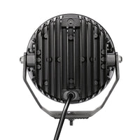 Thumbnail for Go Rhino Xplor Blackout Series Round LED Driving Light w/DRL (Surface/Threaded Stud Mnt) 7in. - Blk