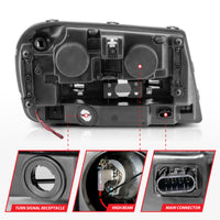 Thumbnail for ANZO 02-09 Chevrolet Trailblazer (Will Not Fit 06-09 LT) Projector Headlights w/Halo Black Housing