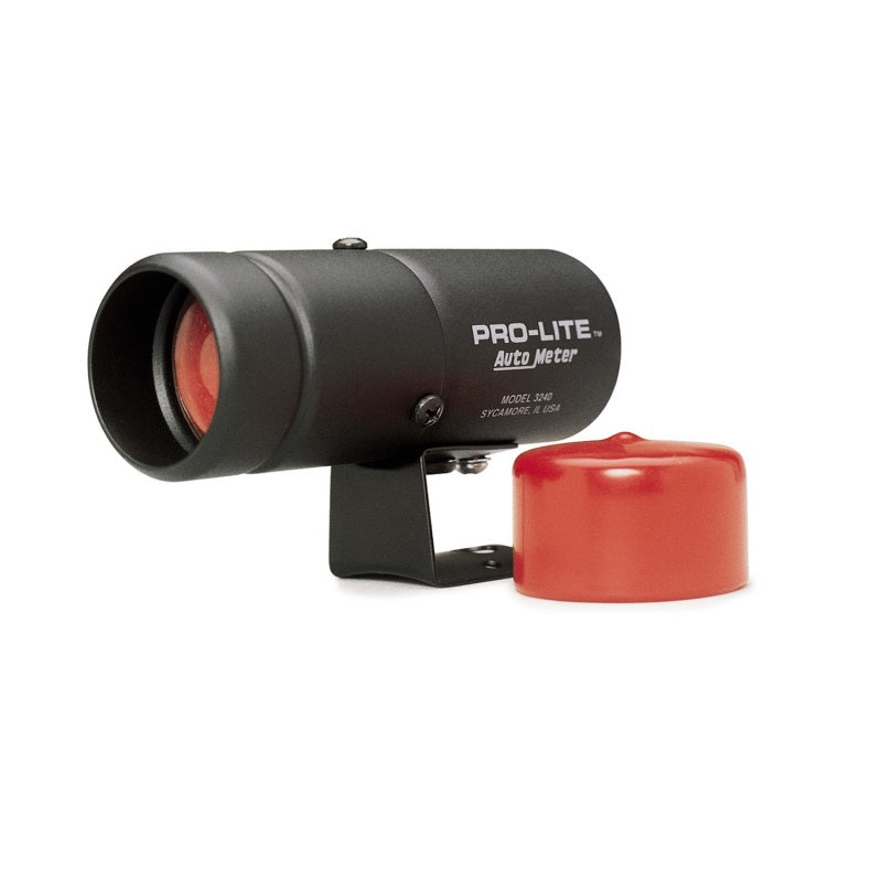 Autometer Pro-Lite Warning Light *SWITCH REQUIRED*  (black case, red lens, red night cover)