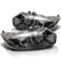 Thumbnail for Spyder Honda Civic 06-08 2Dr Projector Headlights LED Halo Black High H1 Low H1 PRO-YD-HC06-2D-HL-BK
