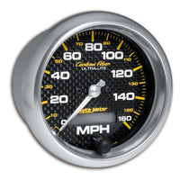 Thumbnail for Autometer Carbon Fiber 85.7mm 160MPH Range Speedometer Elect. Programmable Gauge