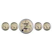 Thumbnail for AutoMeter Gauge Kit 5 Pc. 3-1/8in. & 2-1/16in. Mech. Speedometer Antique Beige